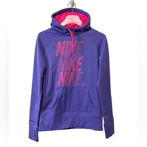 Nike Women’s Dri Fit Hoodie Purple Pink Logo Small